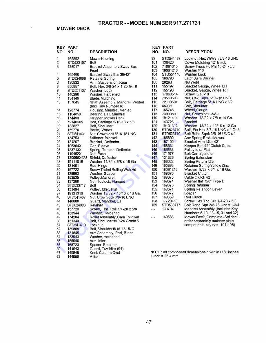 Craftsman 917.271731 Owner'S Manual Download Page 47