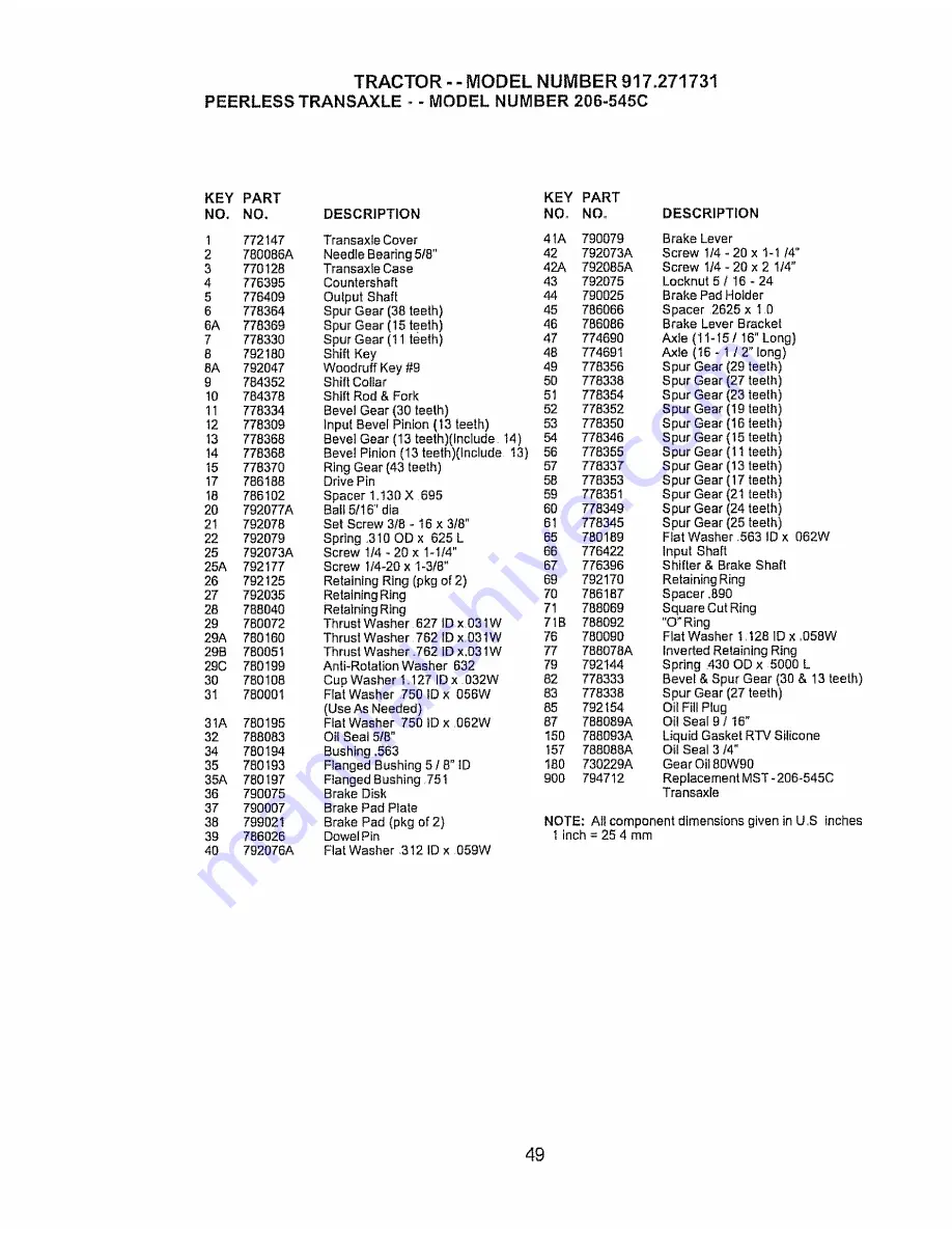 Craftsman 917.271731 Owner'S Manual Download Page 49