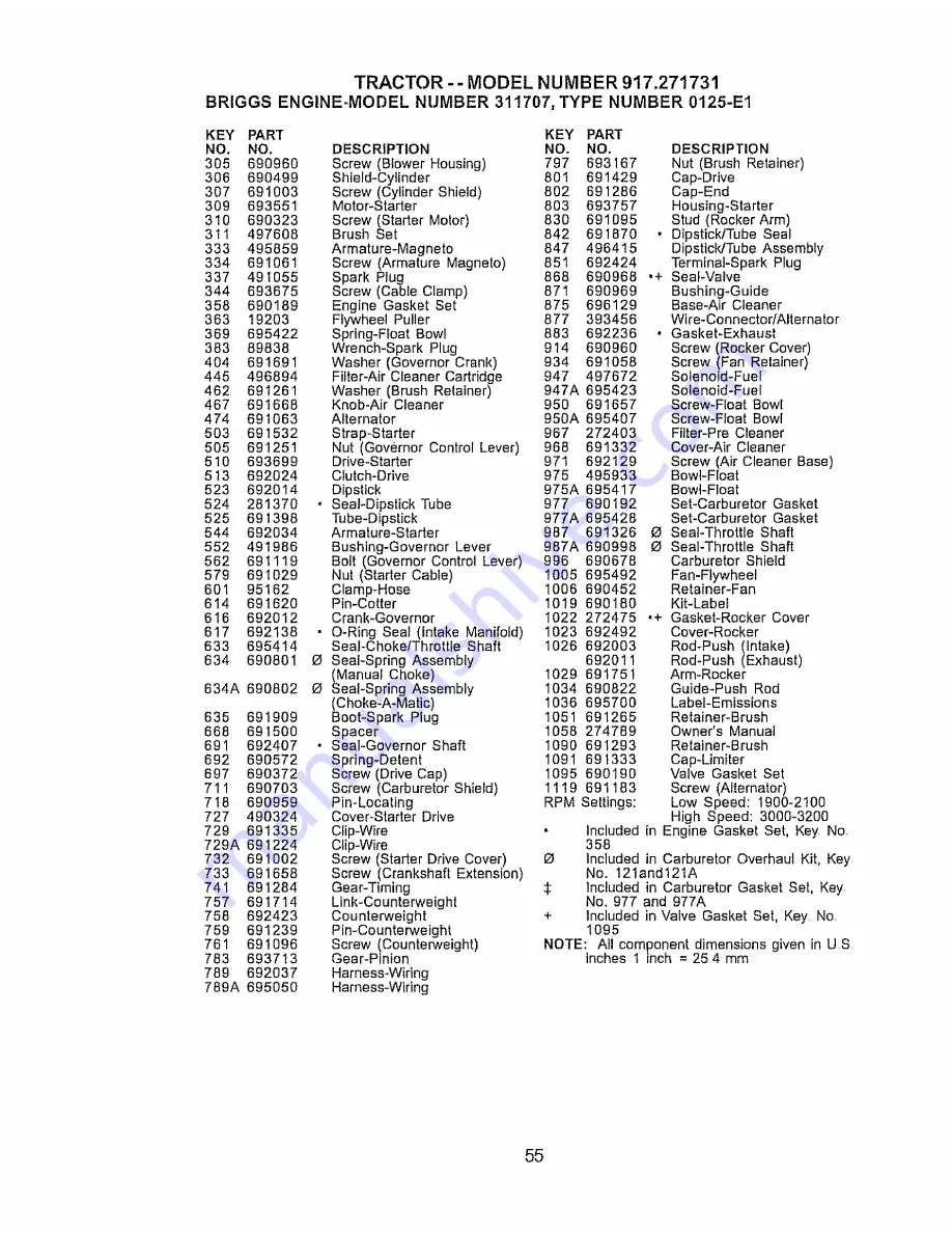 Craftsman 917.271731 Owner'S Manual Download Page 55