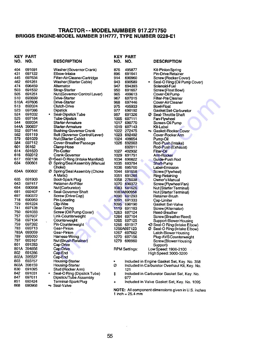 Craftsman 917.271750 Owner'S Manual Download Page 55