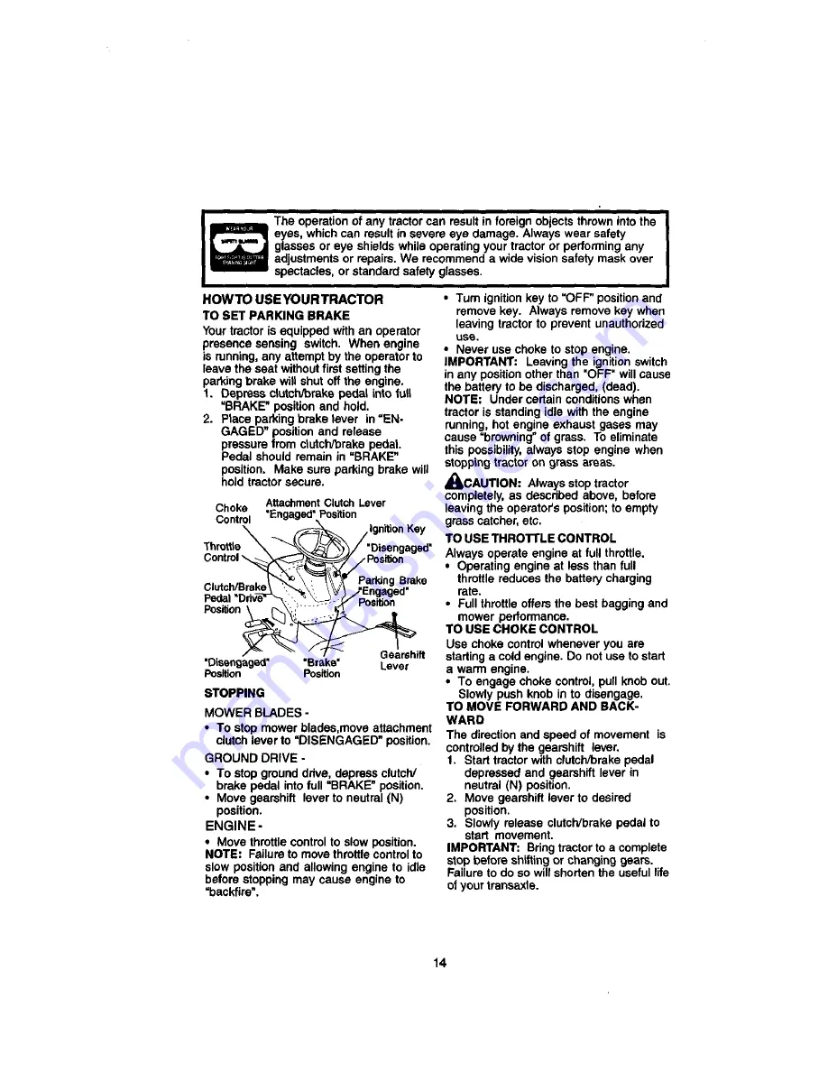 Craftsman 917.271810 Owner'S Manual Download Page 14