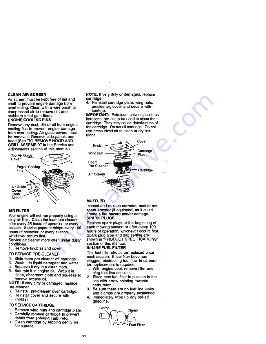 Craftsman 917.271810 Owner'S Manual Download Page 22