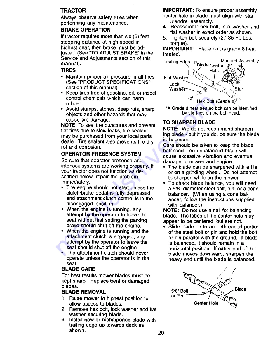 Craftsman 917.271815 Owner'S Manual Download Page 20