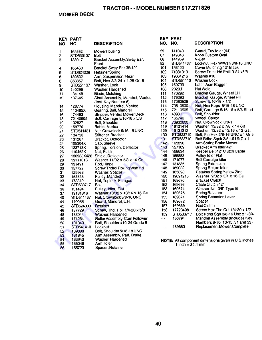 Craftsman 917.271826 Owner'S Manual Download Page 49