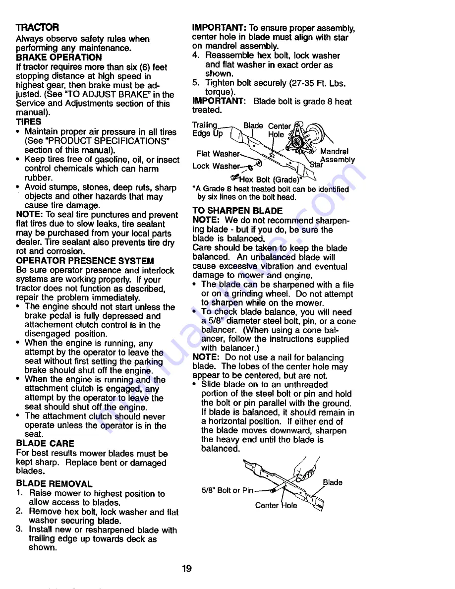 Craftsman 917.271861 Owner'S Manual Download Page 19