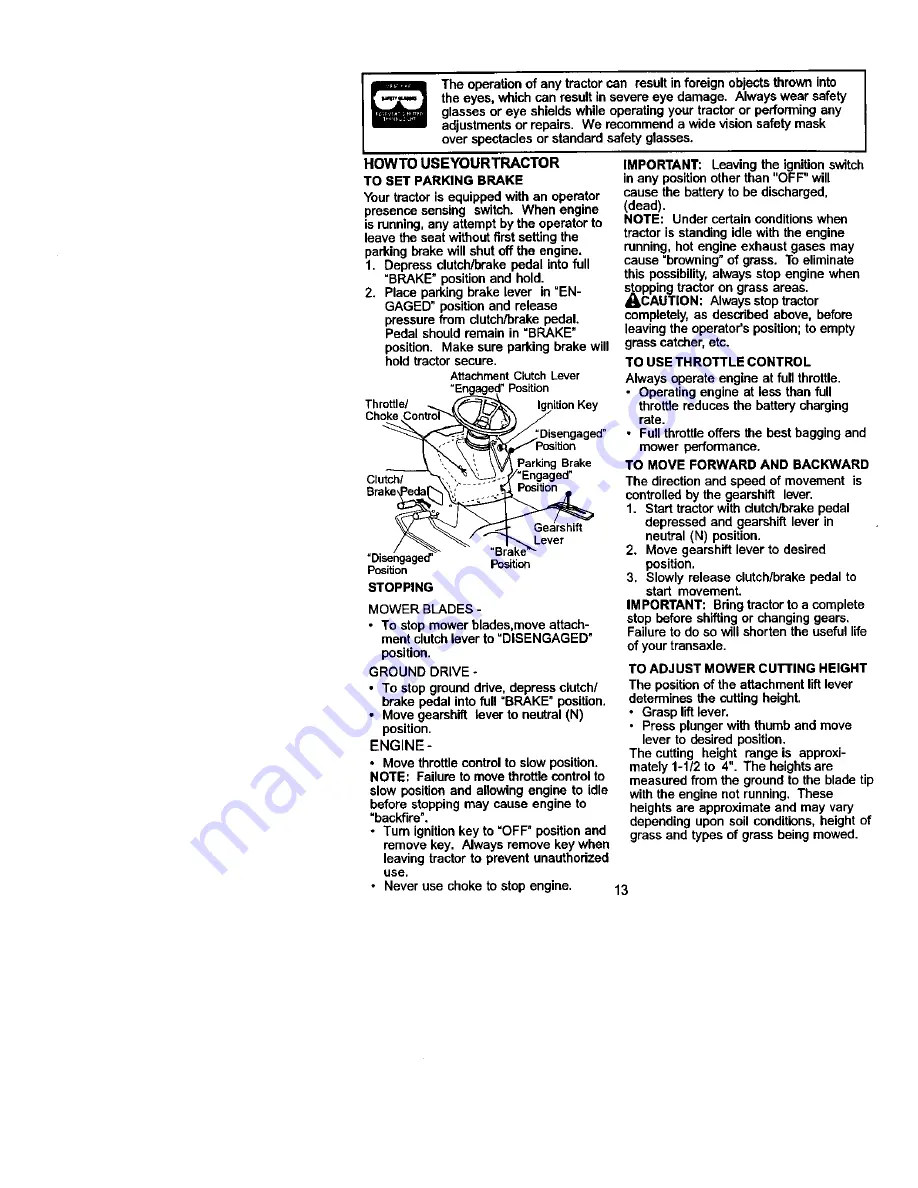 Craftsman 917.272053 Owner'S Manual Download Page 13