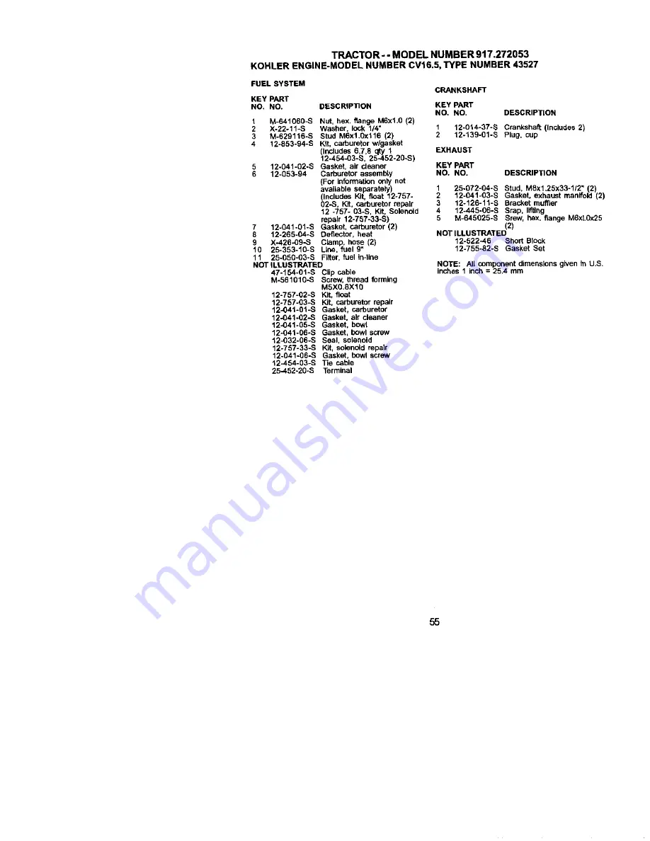 Craftsman 917.272053 Owner'S Manual Download Page 55