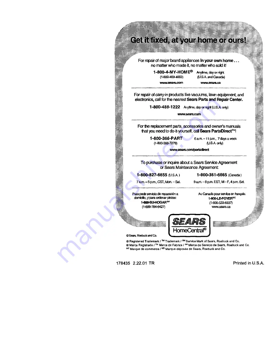 Craftsman 917.272053 Owner'S Manual Download Page 60