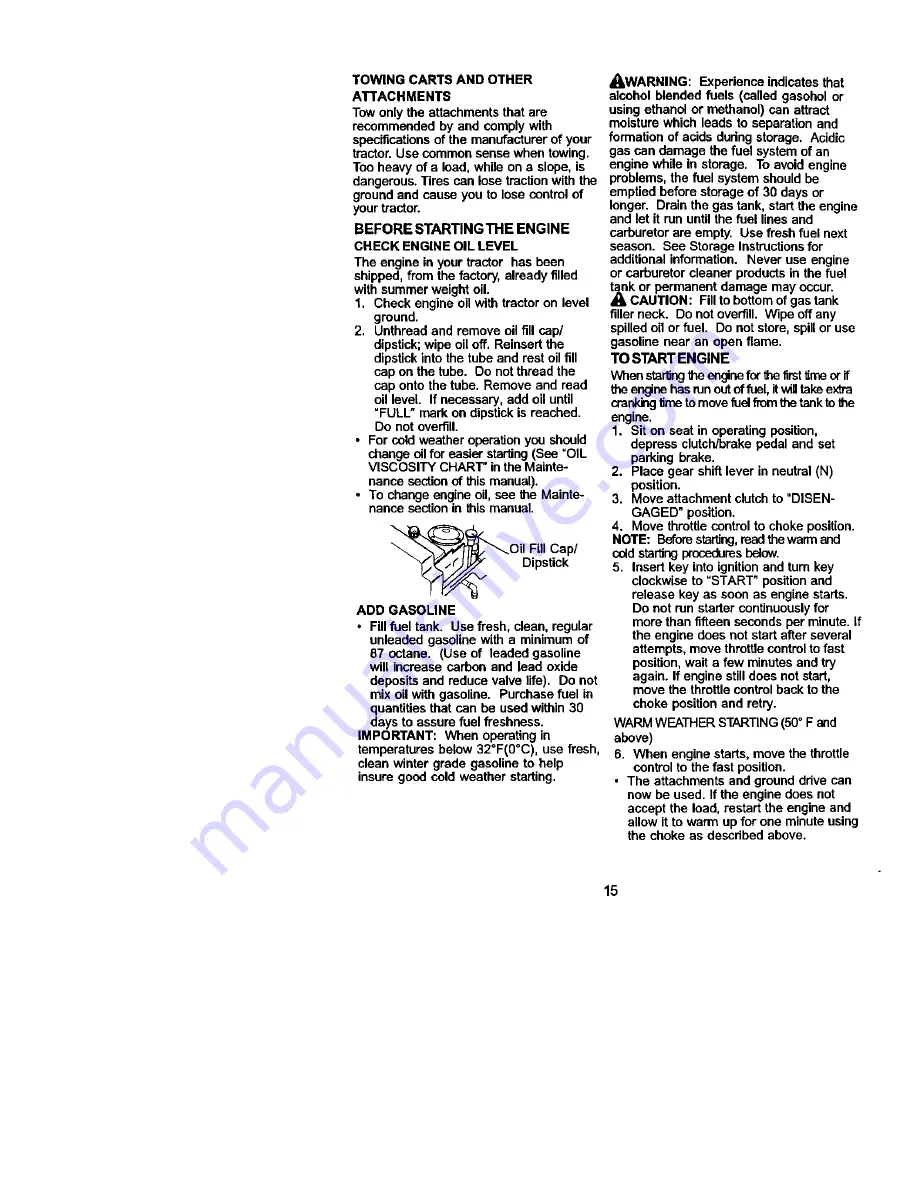 Craftsman 917.272054 Owner'S Manual Download Page 15