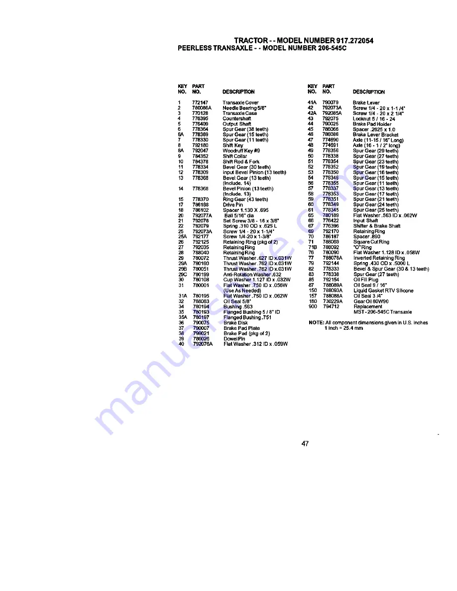 Craftsman 917.272054 Owner'S Manual Download Page 47