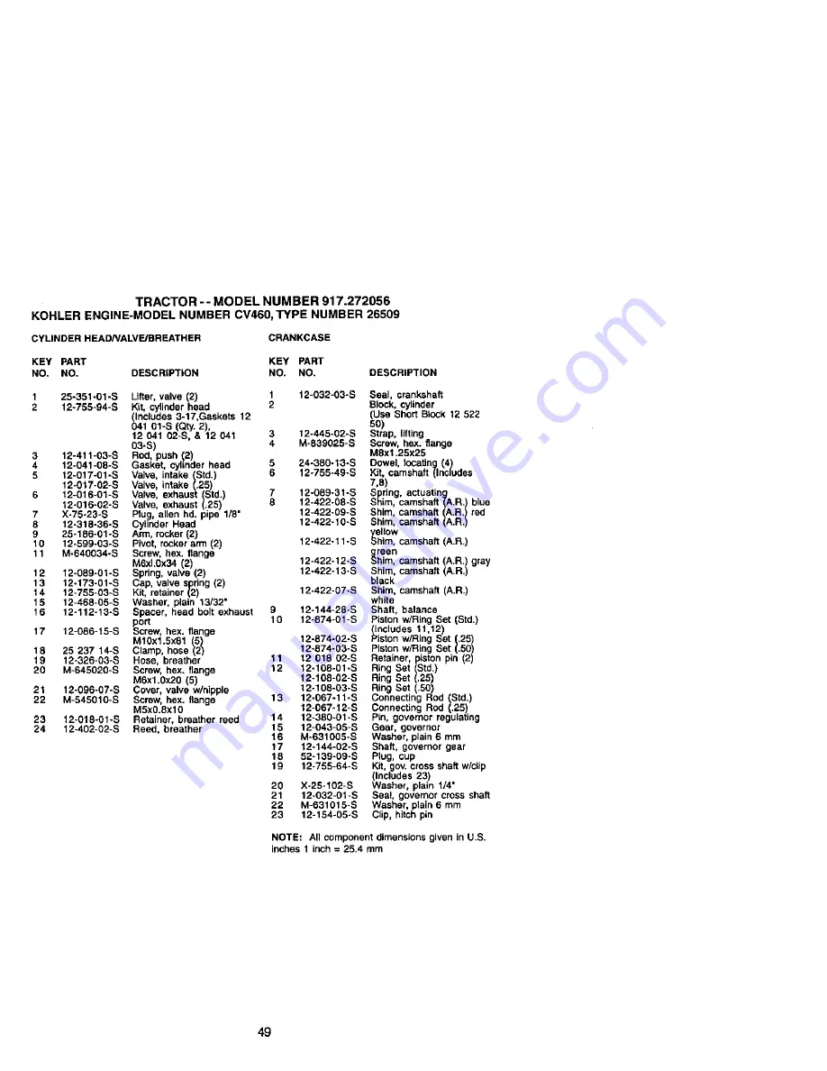 Craftsman 917.272056 Owner'S Manual Download Page 49