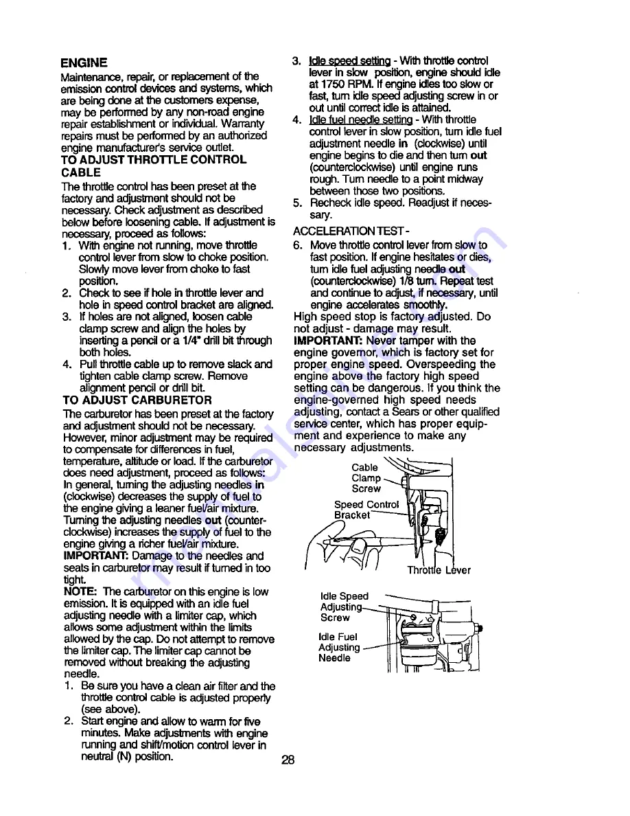 Craftsman 917.2720601 Owner'S Manual Download Page 28