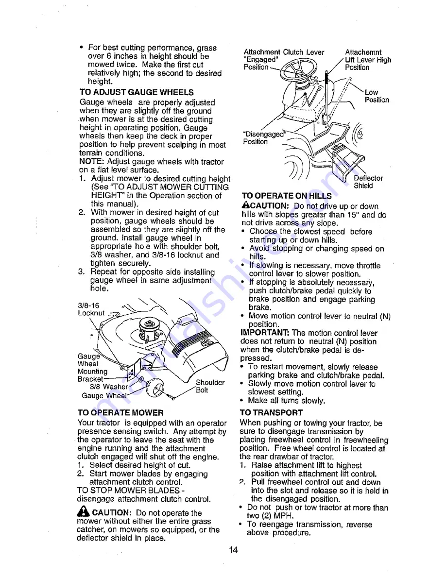 Craftsman 917.272061 Owner'S Manual Download Page 14