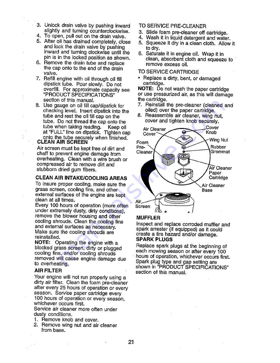 Craftsman 917.272061 Owner'S Manual Download Page 21