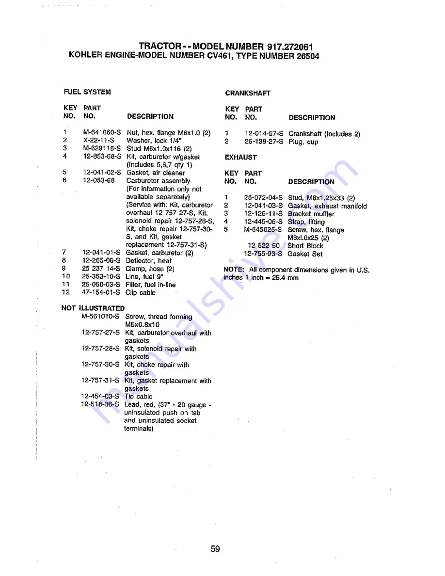 Craftsman 917.272061 Owner'S Manual Download Page 59