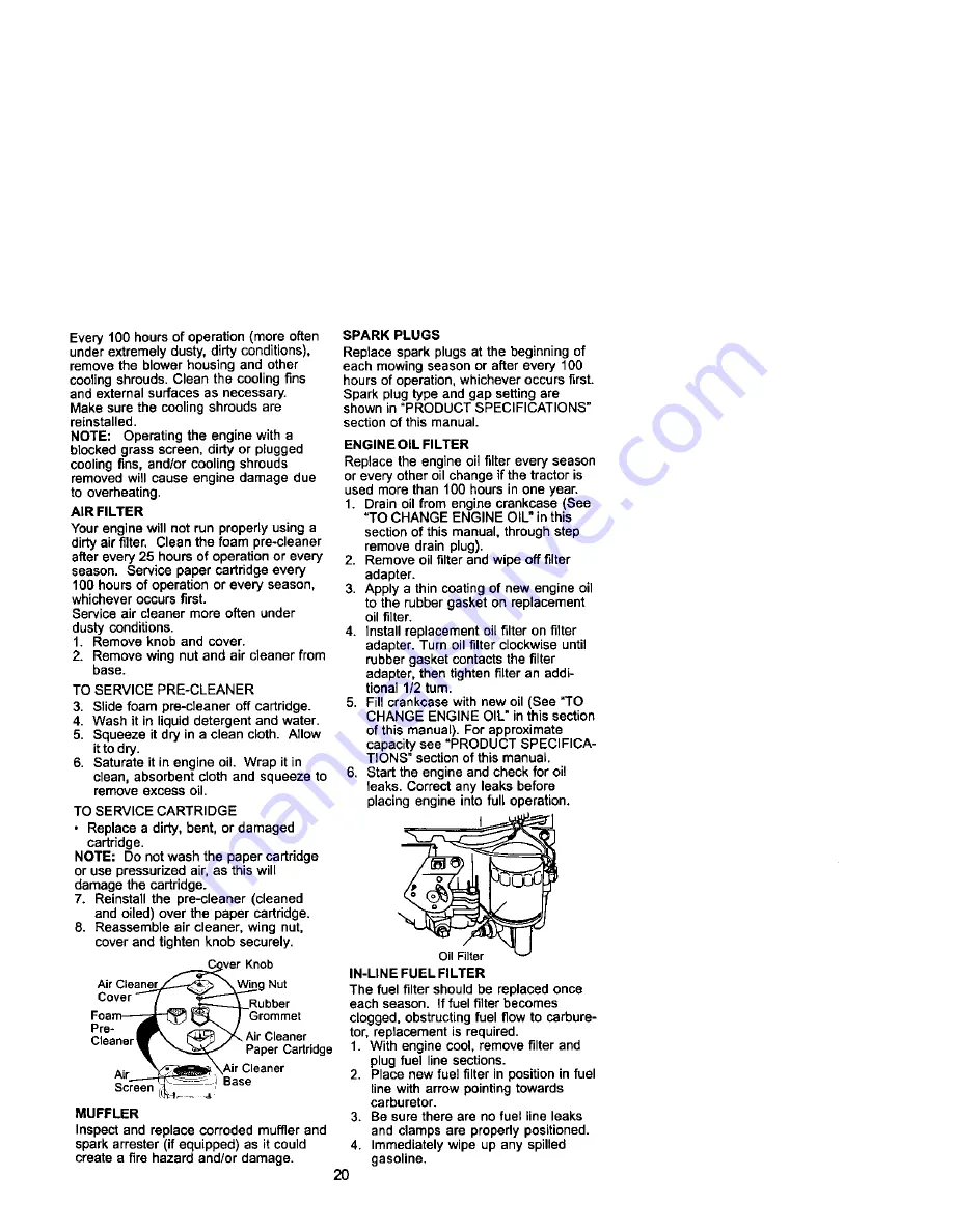 Craftsman 917.272073 Owner'S Manual Download Page 20