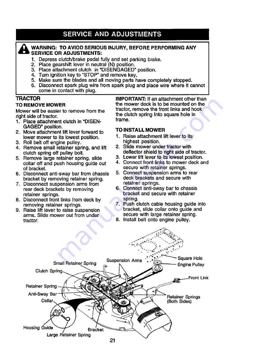 Craftsman 917.272075 Owner'S Manual Download Page 21