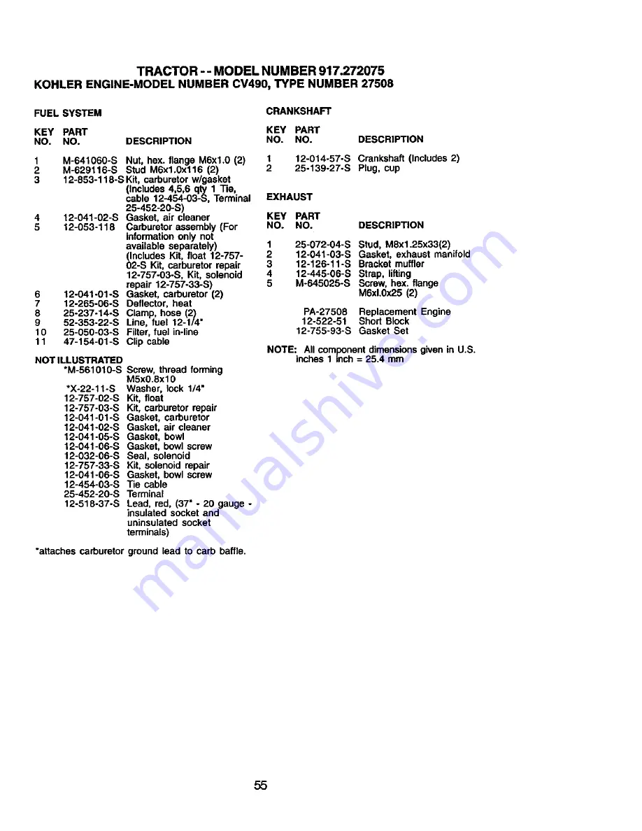 Craftsman 917.272075 Owner'S Manual Download Page 55