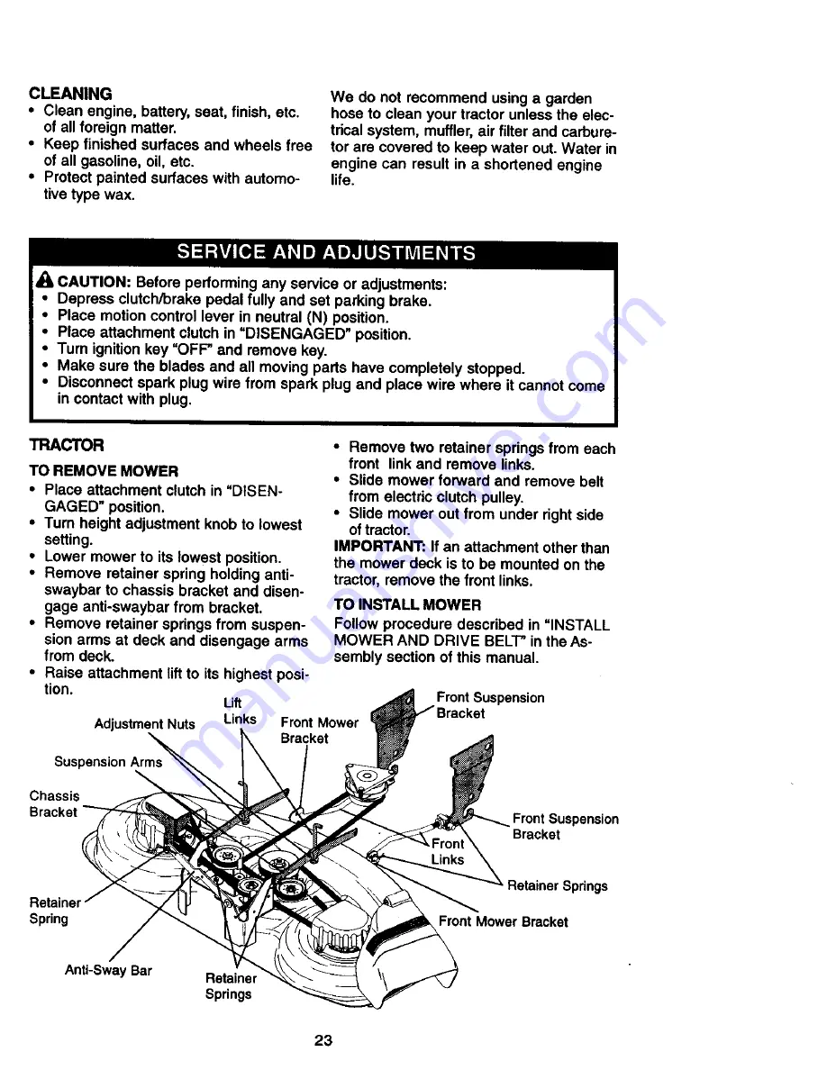 Craftsman 917.272200 Owner'S Manual Download Page 23