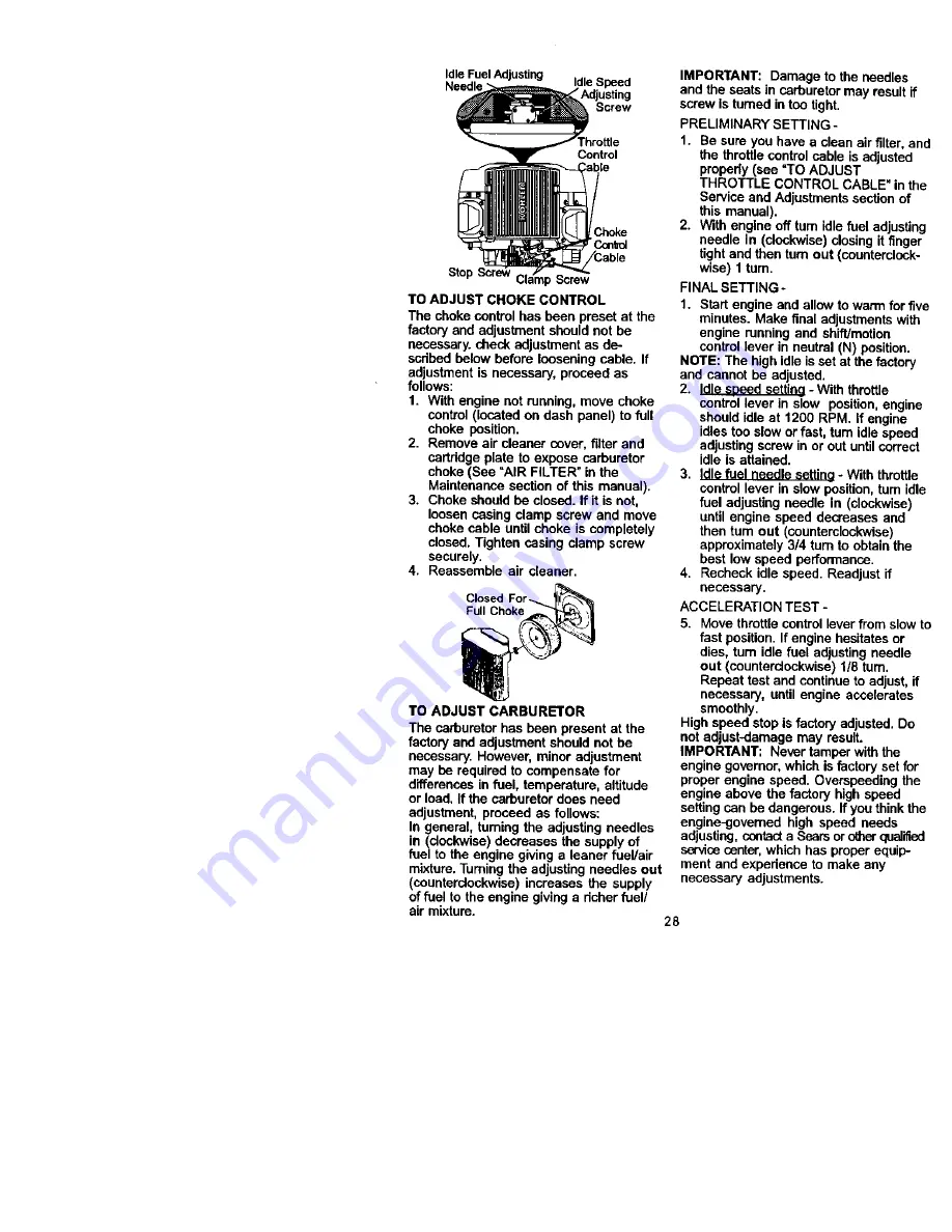 Craftsman 917.272231 Owner'S Manual Download Page 28