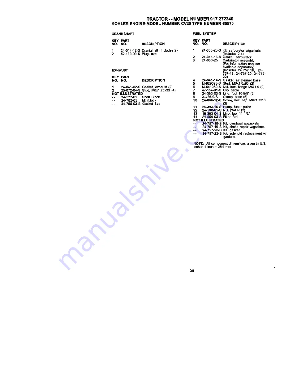 Craftsman 917.27224 Owner'S Manual Download Page 59