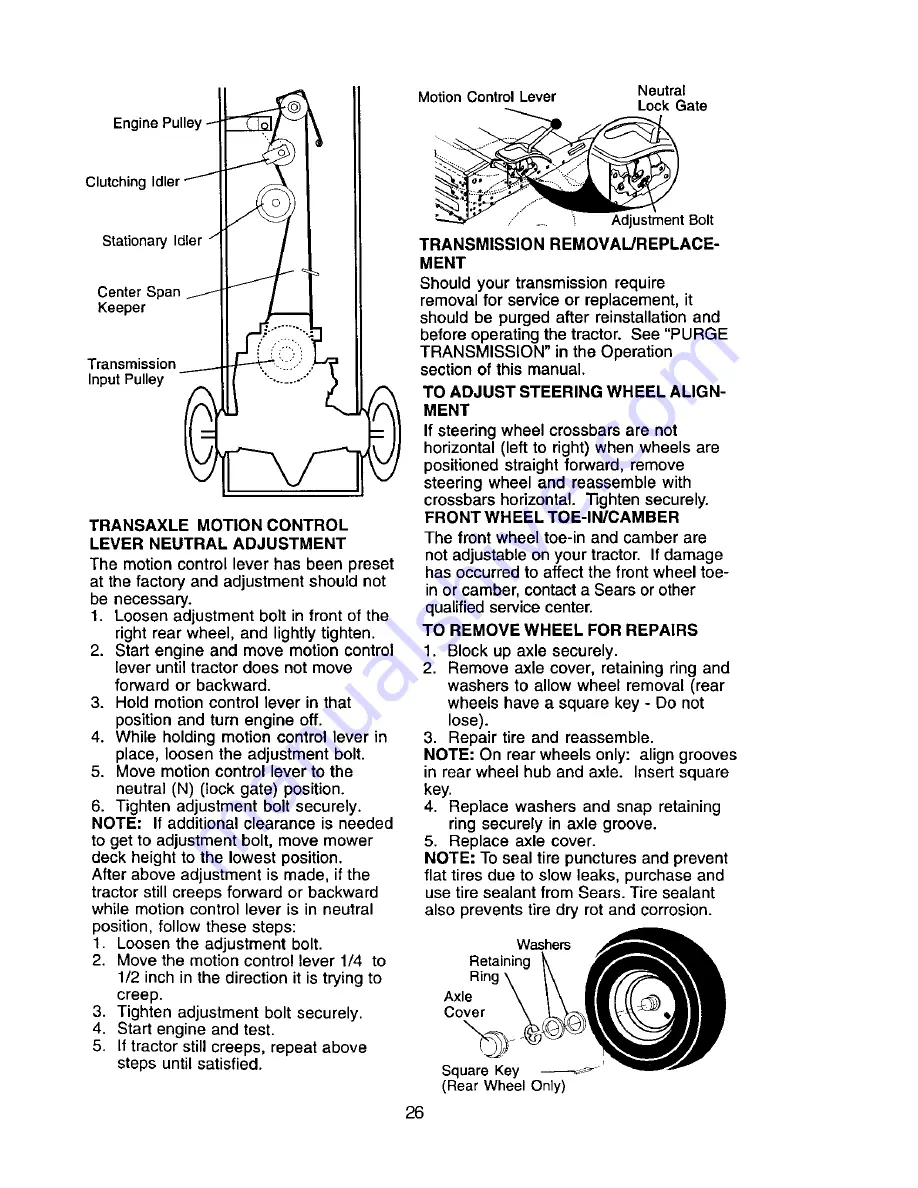 Craftsman 917.272461 Owner'S Manual Download Page 26