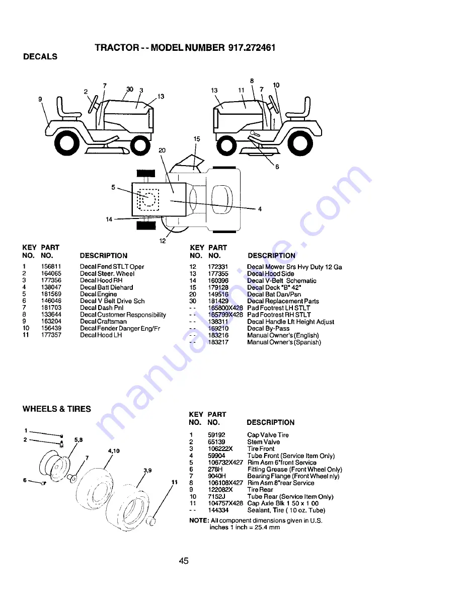 Craftsman 917.272461 Скачать руководство пользователя страница 45