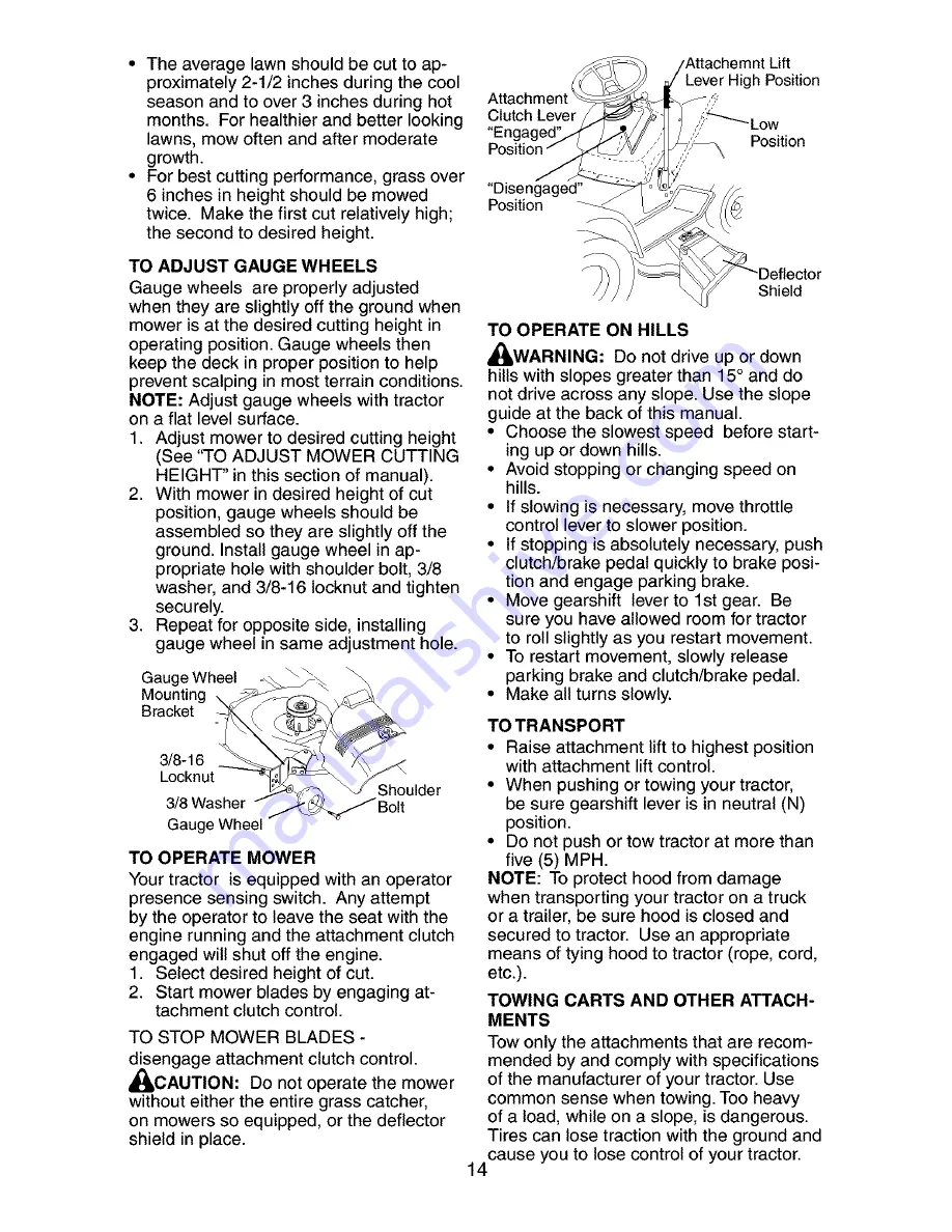 Craftsman 917.272754 Owner'S Manual Download Page 14