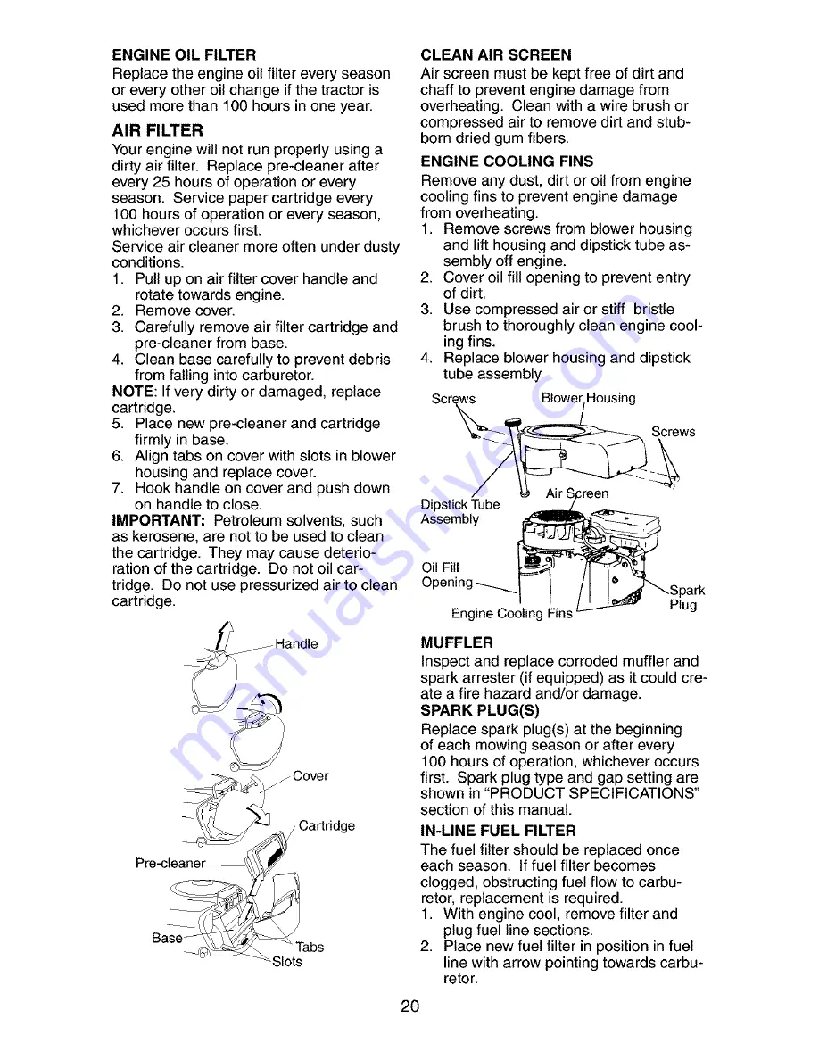 Craftsman 917.272754 Owner'S Manual Download Page 20