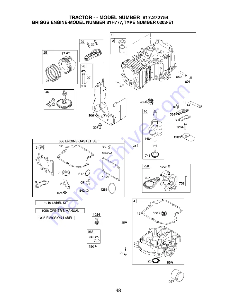 Craftsman 917.272754 Owner'S Manual Download Page 48