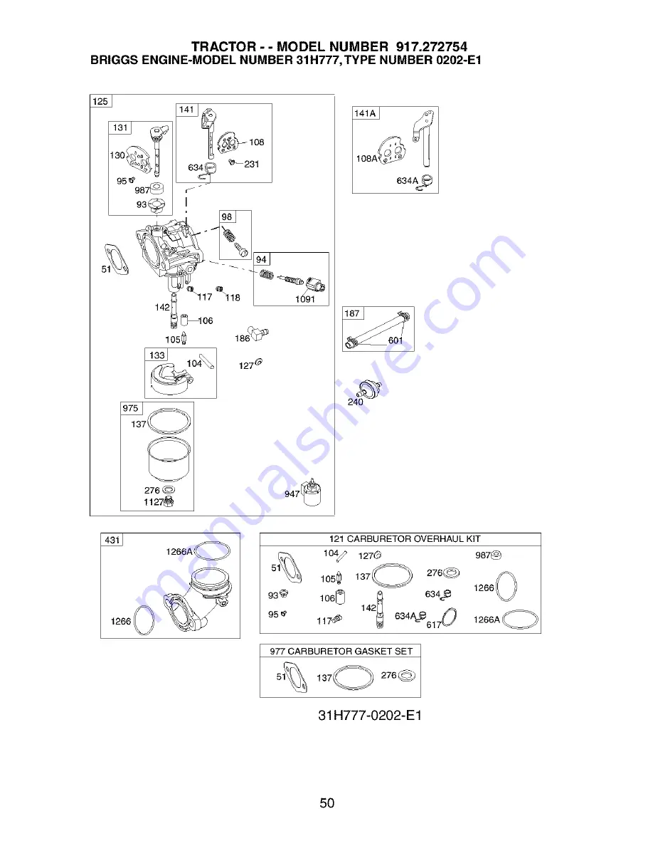 Craftsman 917.272754 Owner'S Manual Download Page 50