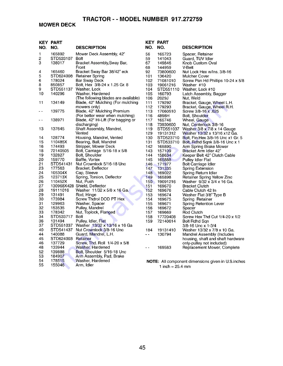 Craftsman 917.272759 Owner'S Manual Download Page 45