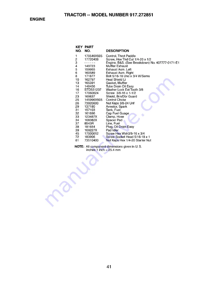 Craftsman 917.272851 Owner'S Manual Download Page 41