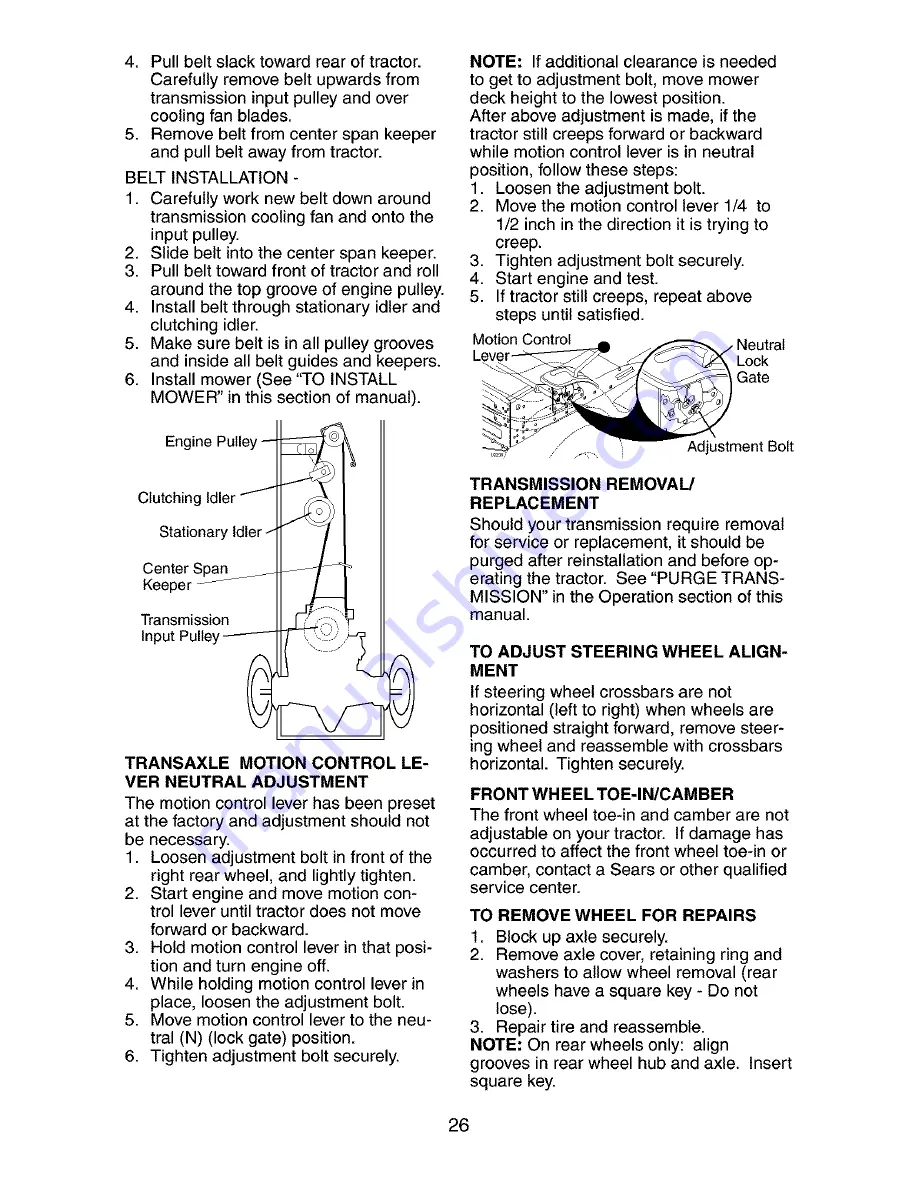 Craftsman 917.272922 Owner'S Manual Download Page 26