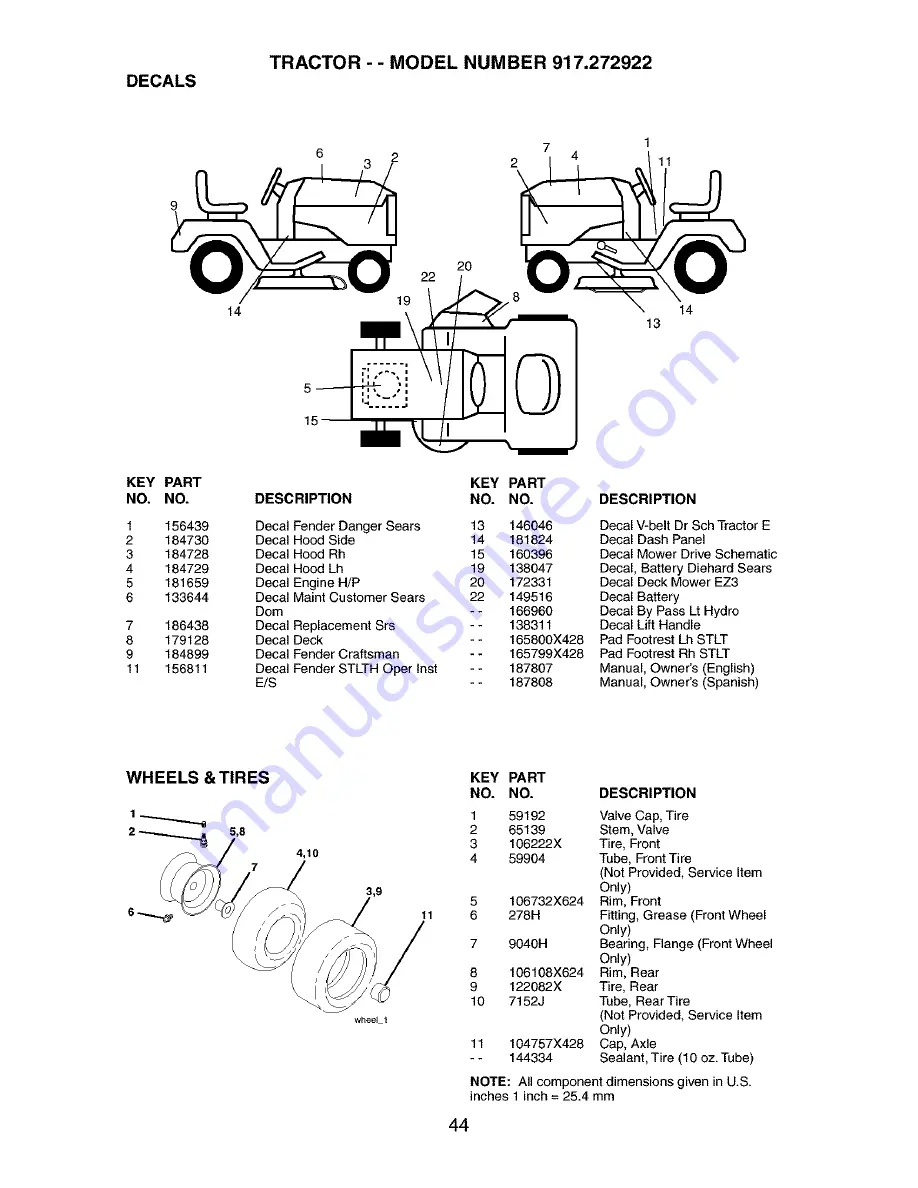 Craftsman 917.272922 Owner'S Manual Download Page 44