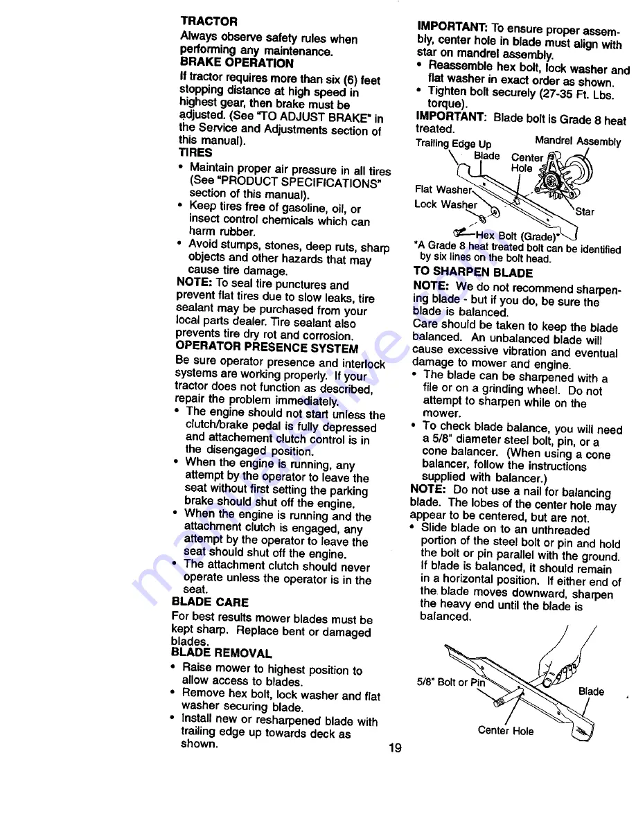 Craftsman 917.273051 Owner'S Manual Download Page 19