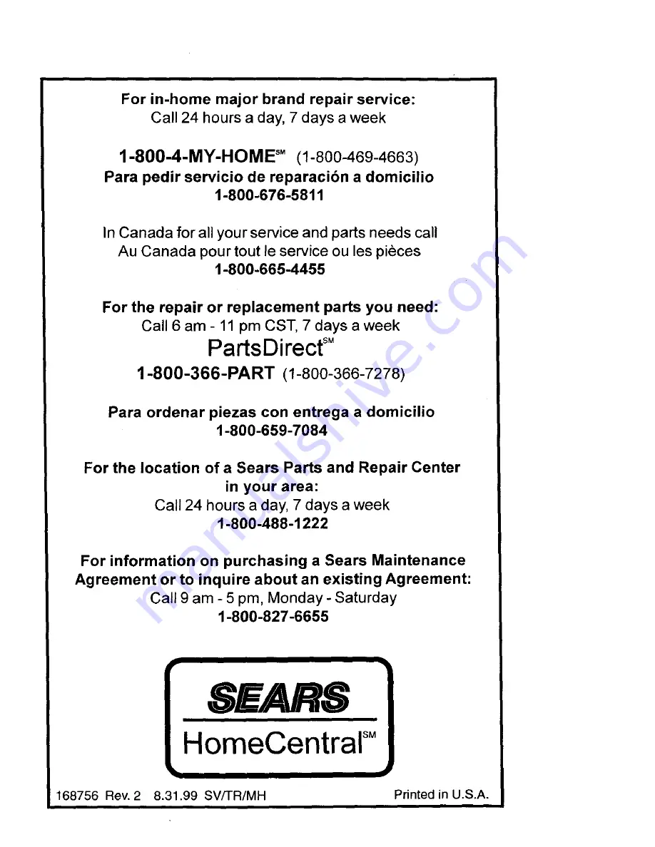 Craftsman 917.273061 Owner'S Manual Download Page 64