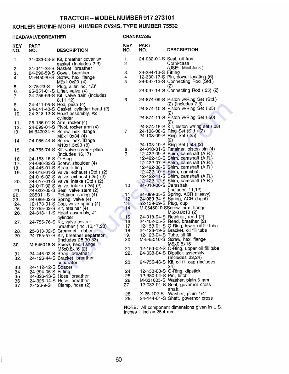 Craftsman 917.273101 Owner'S Manual Download Page 60