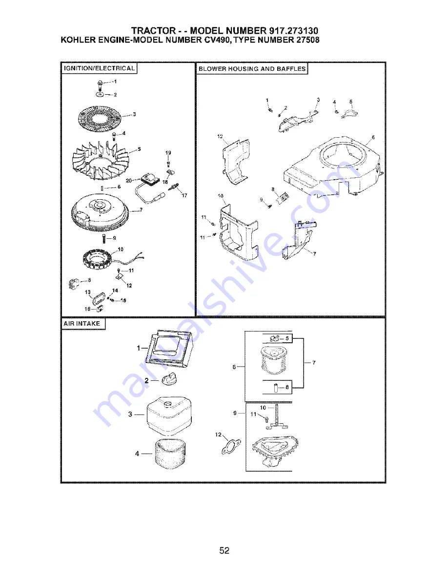 Craftsman 917.273130 Owner'S Manual Download Page 52