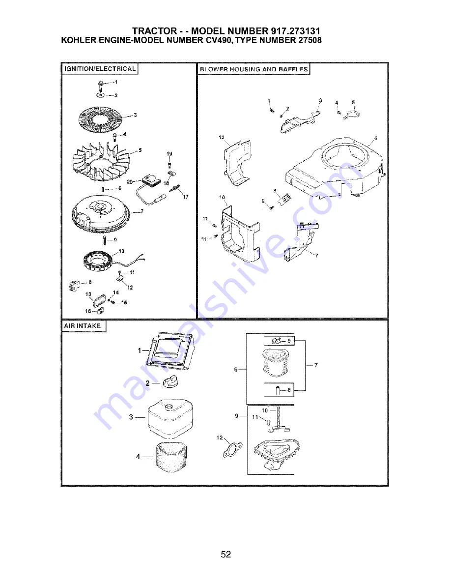 Craftsman 917.273131 Скачать руководство пользователя страница 52