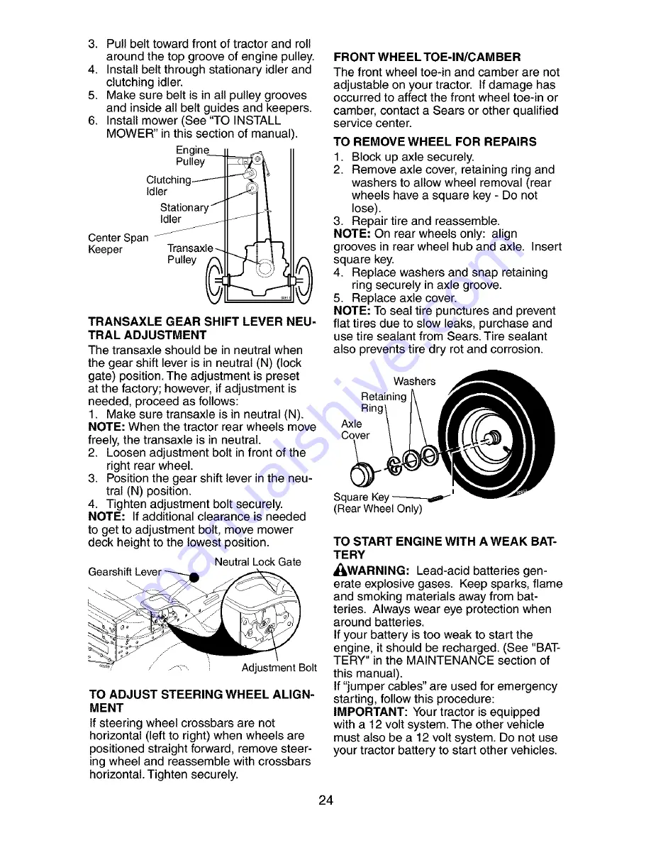 Craftsman 917.273135 Owner'S Manual Download Page 24