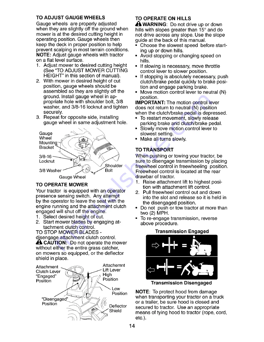 Craftsman 917.273140 Owner'S Manual Download Page 14