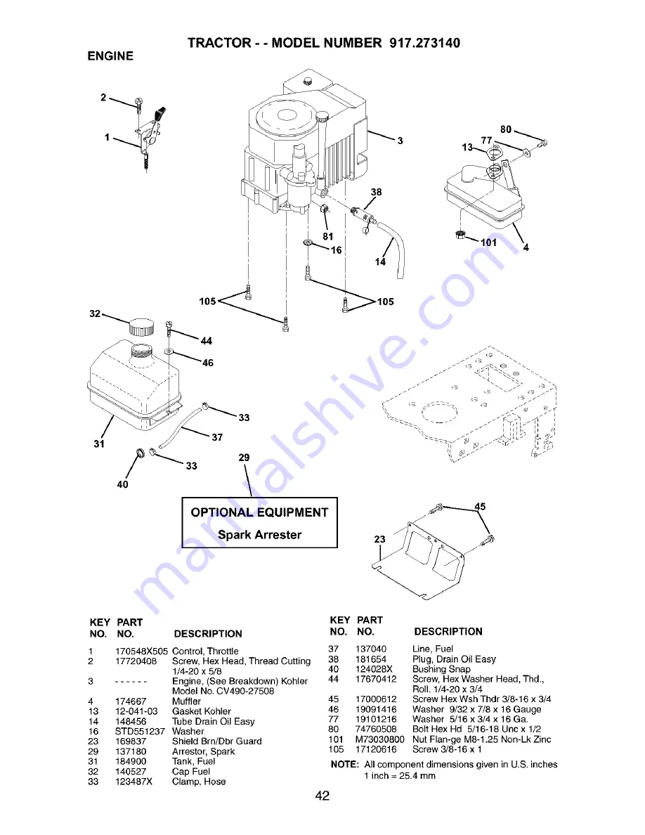 Craftsman 917.273140 Owner'S Manual Download Page 42