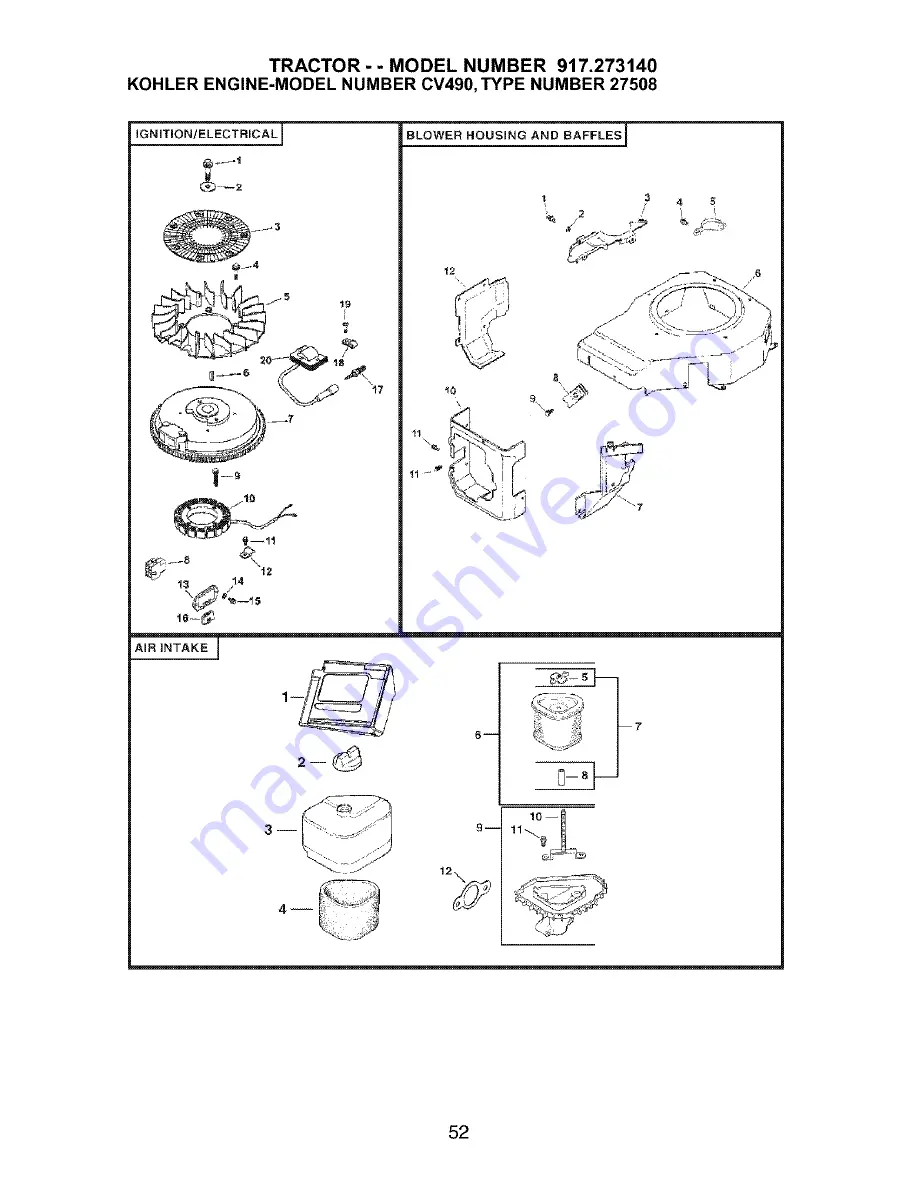 Craftsman 917.273140 Owner'S Manual Download Page 52