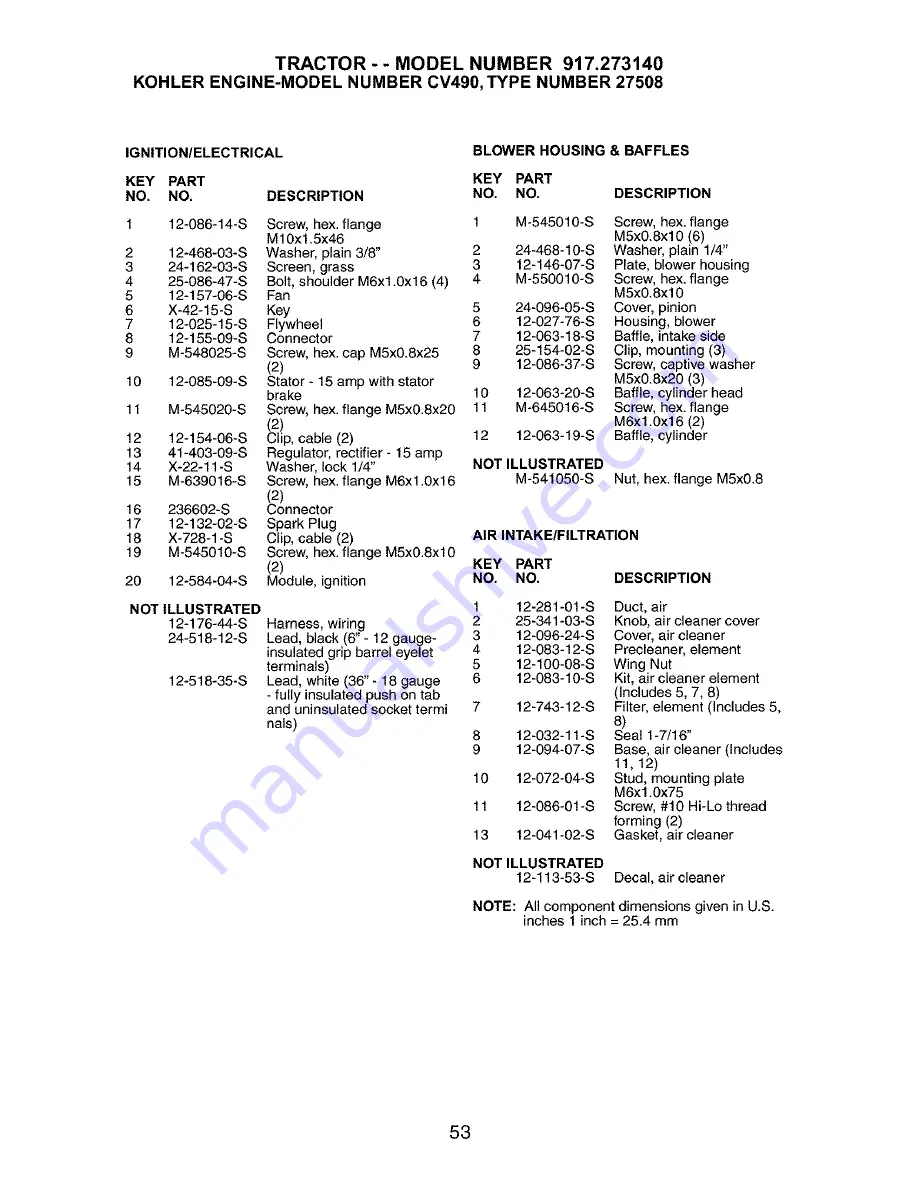 Craftsman 917.273140 Owner'S Manual Download Page 53