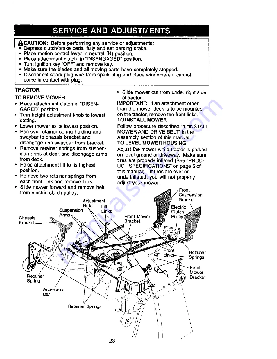 Craftsman 917.273221 Owner'S Manual Download Page 23