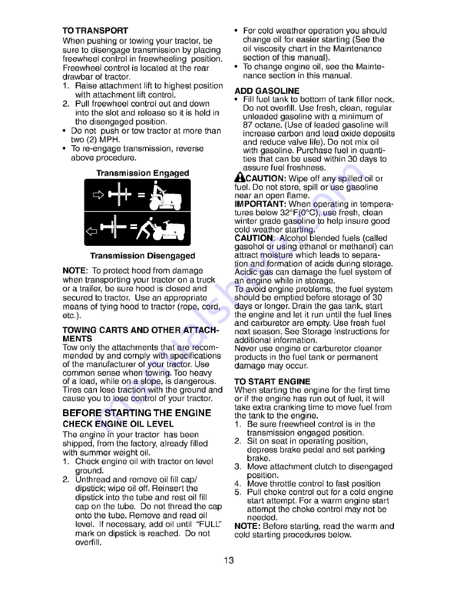 Craftsman 917.273260 Owner'S Manual Download Page 13