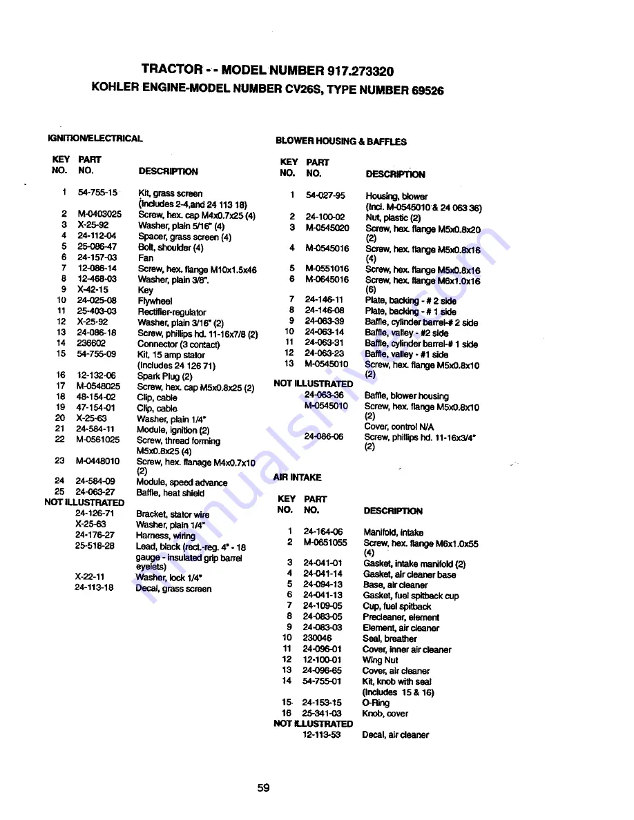 Craftsman 917.273320 Owner'S Manual Download Page 59