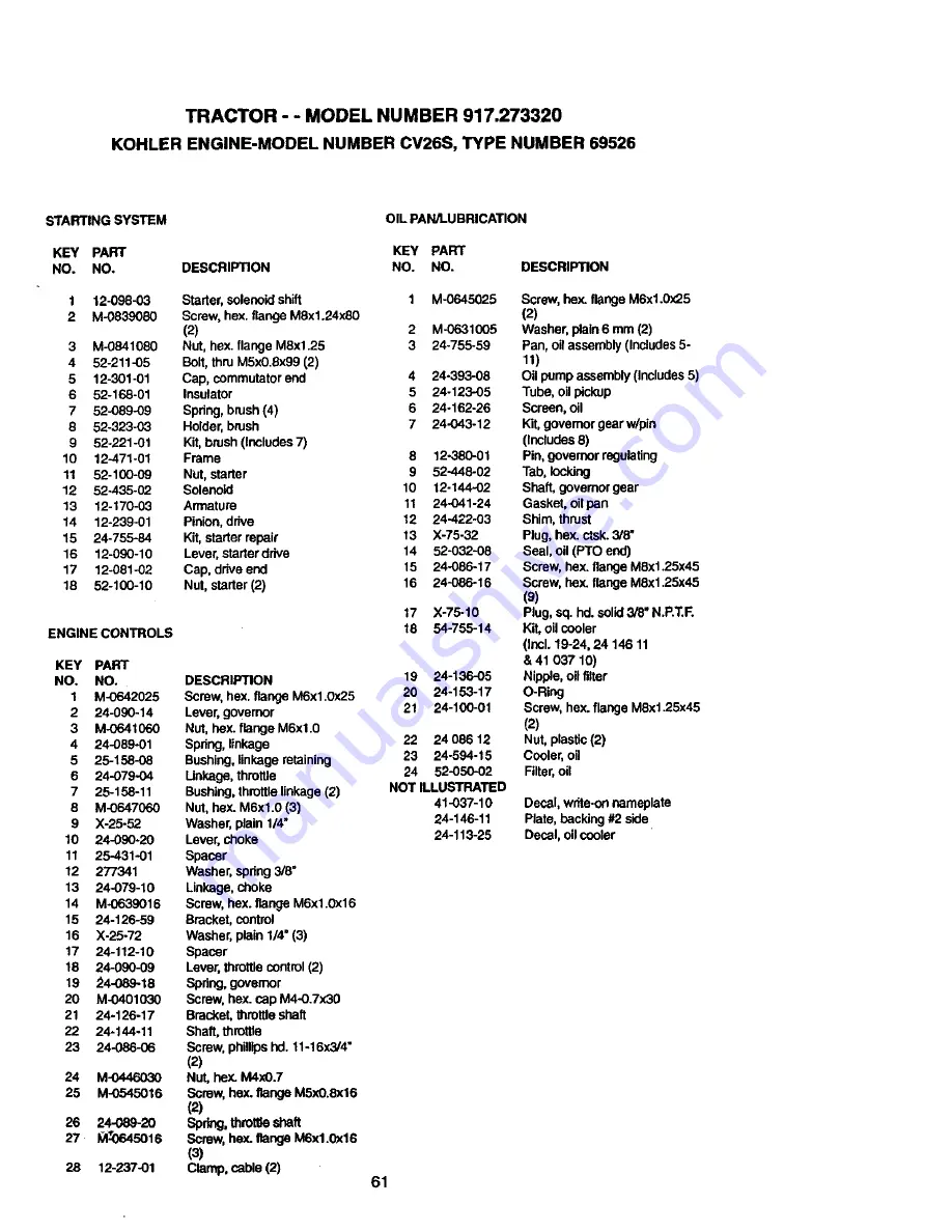 Craftsman 917.273320 Owner'S Manual Download Page 61