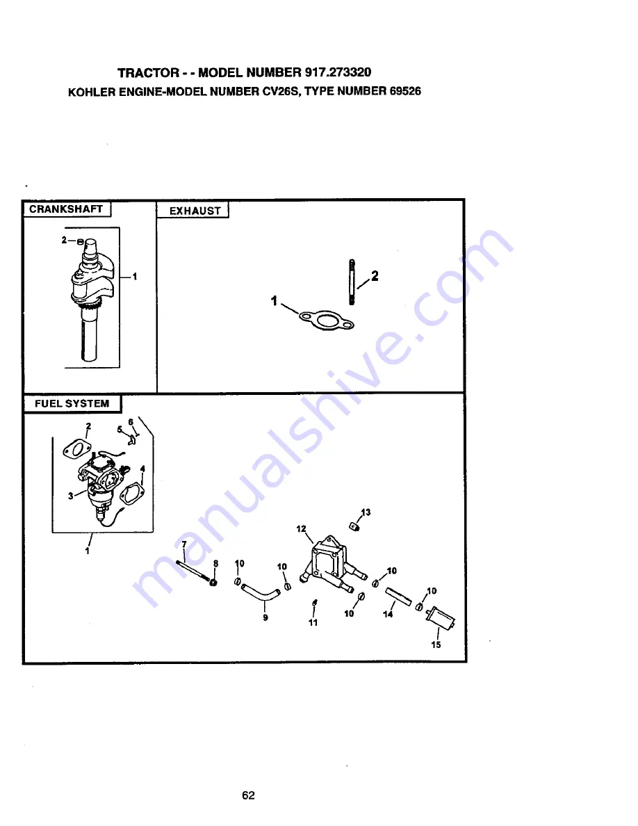 Craftsman 917.273320 Owner'S Manual Download Page 62